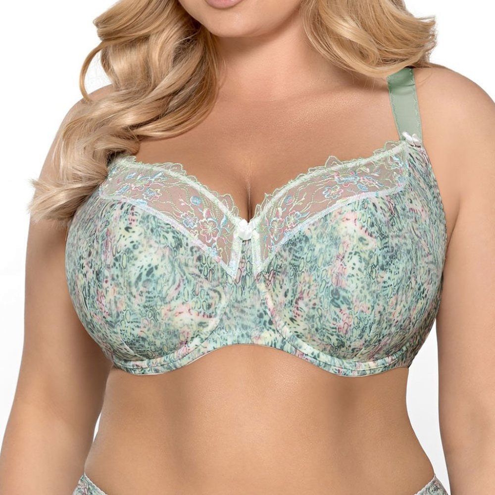Gaia Lace Semi Padded Bra Laurisa Maxi, Green 42H